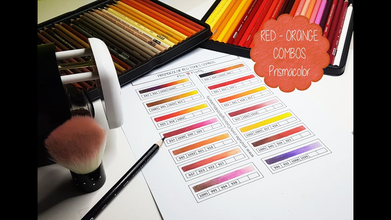 Best RED ORANGE Color Combos with Prismacolor