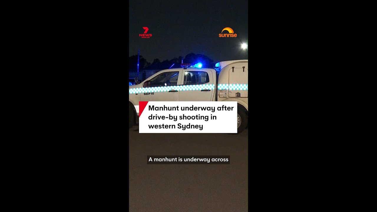 Manhunt underway after drive-by shooting in Sydney's west