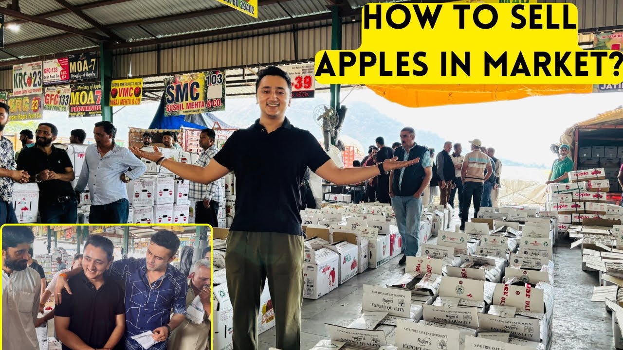Whole process of Selling Apples 🍎 in Market 😅🤪 Hum paunch gaye pahadon mai 🤩😋