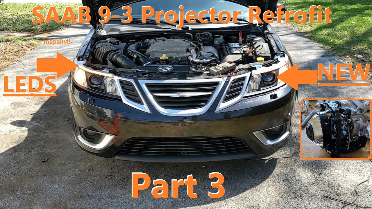 LEDs for Nerds: Part 3 SAAB 9-3 Headlight Retrofit | AnotherSAABChannel