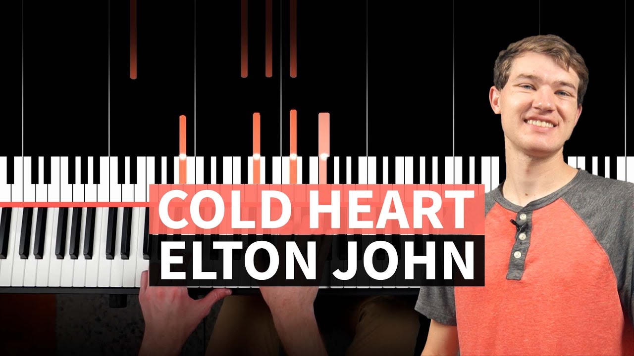 Cold Heart - Elton John & Dua Lipa - EASY PIANO TUTORIAL (accompaniment w/ chords)