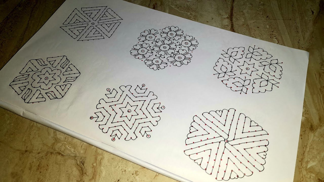 13×7 Dot kolam designs for beginners. Easy rangoli. Easy Dot kolam/ muggulu. Daily use kolam/rangoli