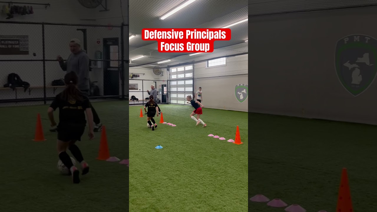 Breaking down the actual technique of defending. Soccer defenders.