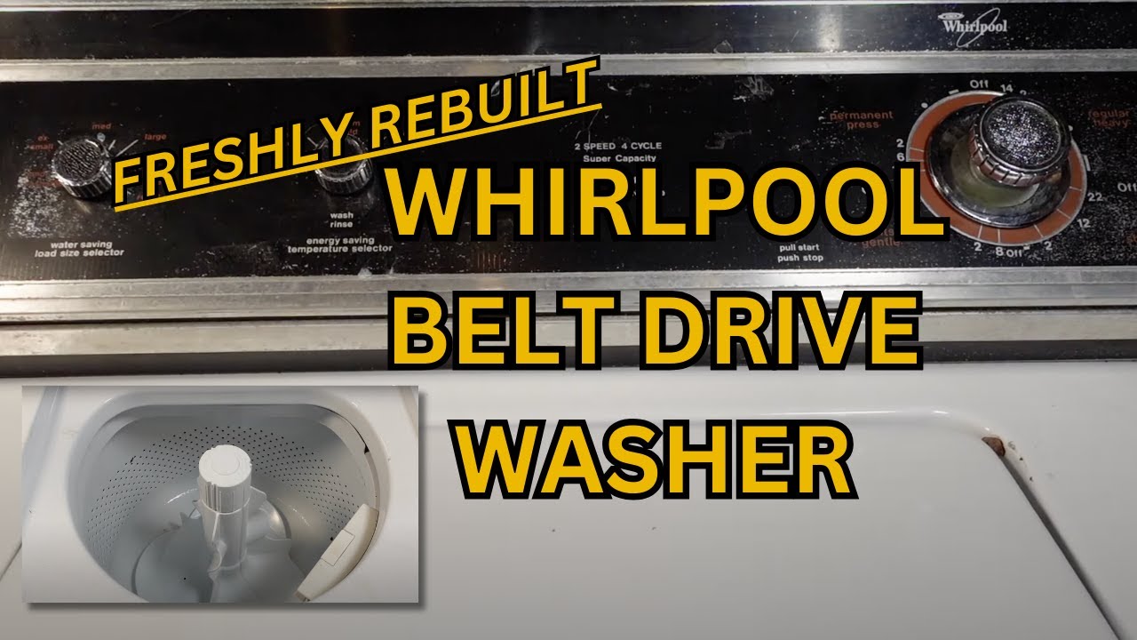 Full Wash: Vintage Whirlpool Belt Drive Washer, Freshly Rebuilt, Work Pants