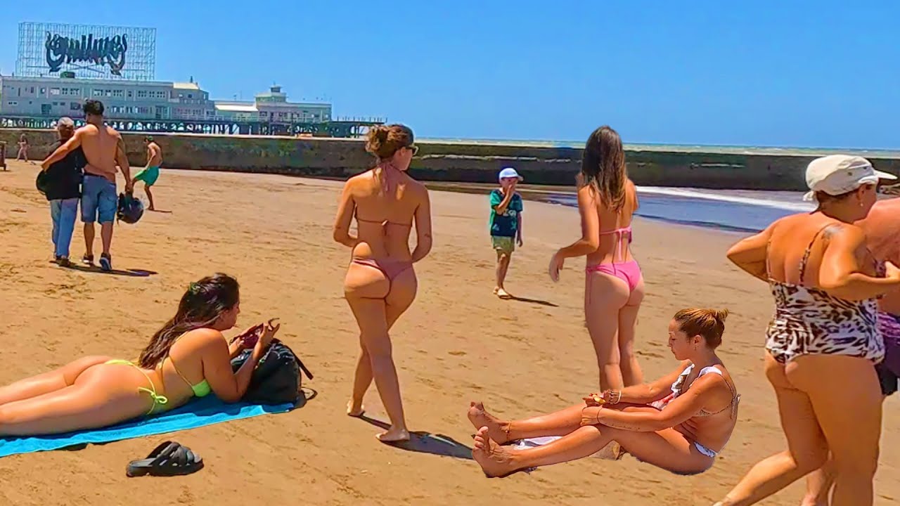 4K - BEACH WALK BRISTOL Clear Day ARGENTINA