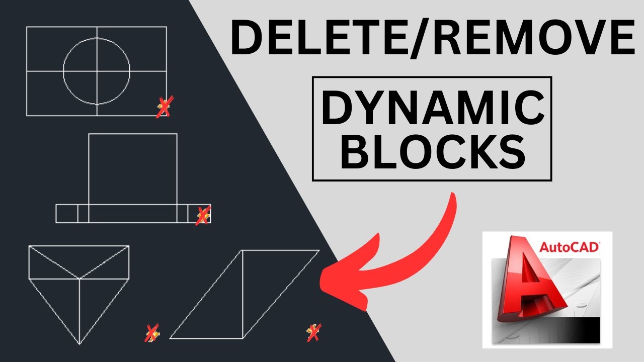 Как УДАЛИТЬ/УБРАТЬ динамические блоки - AutoCAD