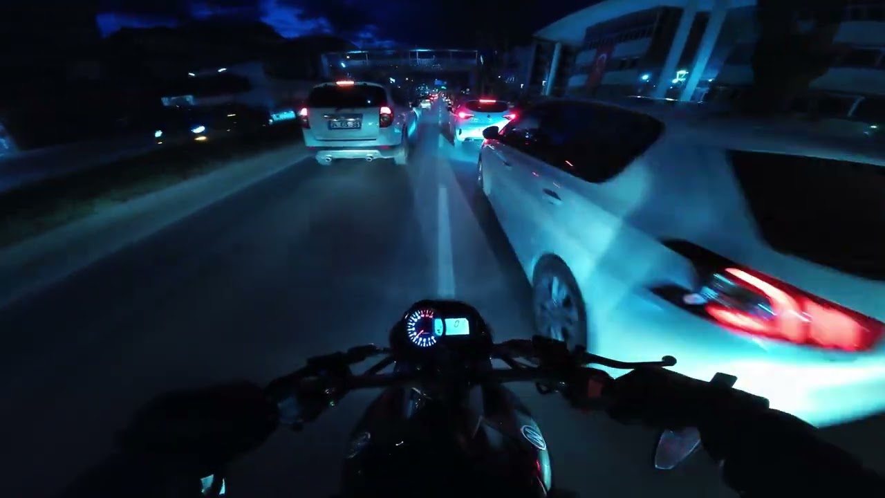 Mondial Drift L 125  Night Ride Traffic Rider Modu | Djı Osmo Action 4 | 2k 60fps