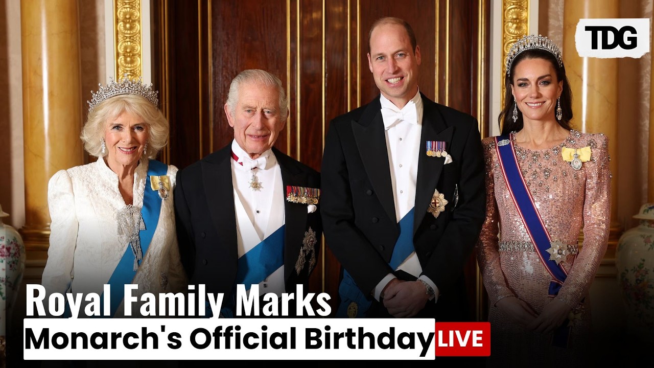 British Royal Family Joins King's Birthday Parade in London | LIVE