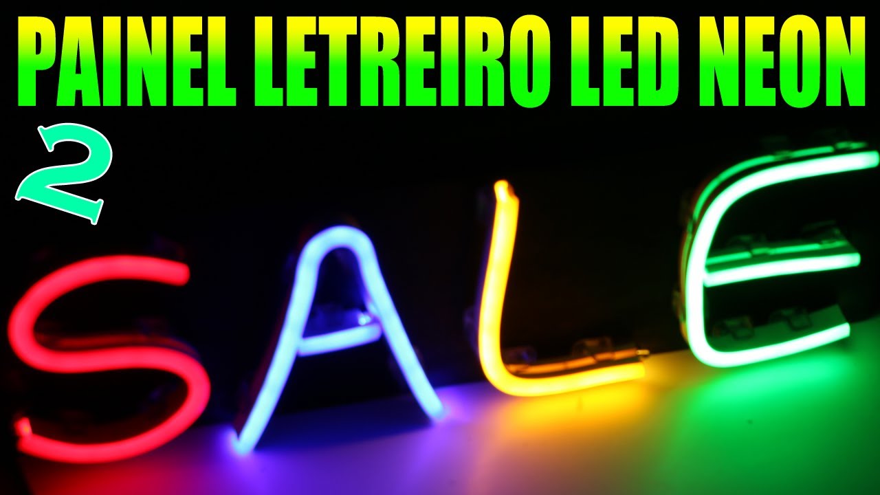 COMO FAZER PAINEL DE LED NEON [Base em madeira - Alimentação 12Volts]