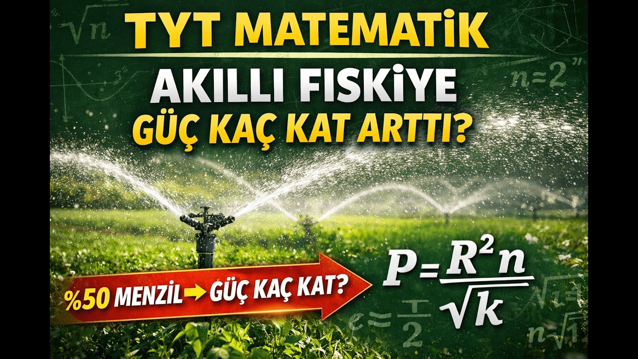 TYT - KPSS - AYT Matematik | Akıllı Fıskiye Güç Analizi Sorusu (Parametreli) | Oran - Orantı