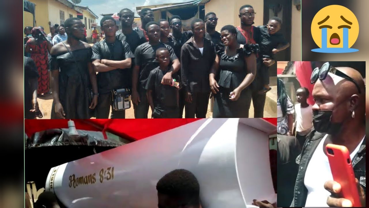 Bukom Banku buries mother in Bible co.ffin; shows off all 13 children