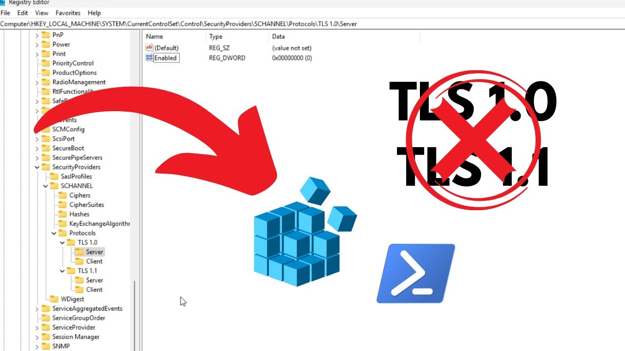 Disable TLS 1.0 & 1.1 on Windows Server | Enable TLS 1.2/1.3 for Security