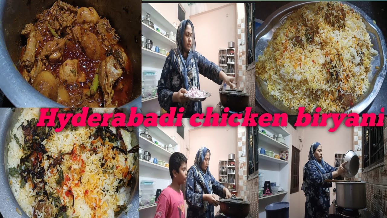 Aaj dinner special mein banai Hyderabadi chicken biryani 😋 chicken biryani recipe || #housewifelife