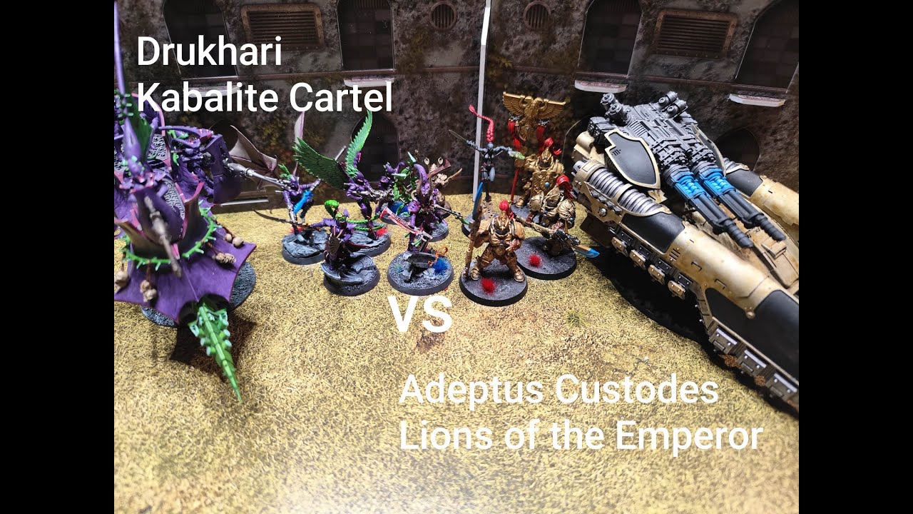 Drukhari vs Adeptus Custodes Warhammer 40k Battle Report deutsch 10 Edition
