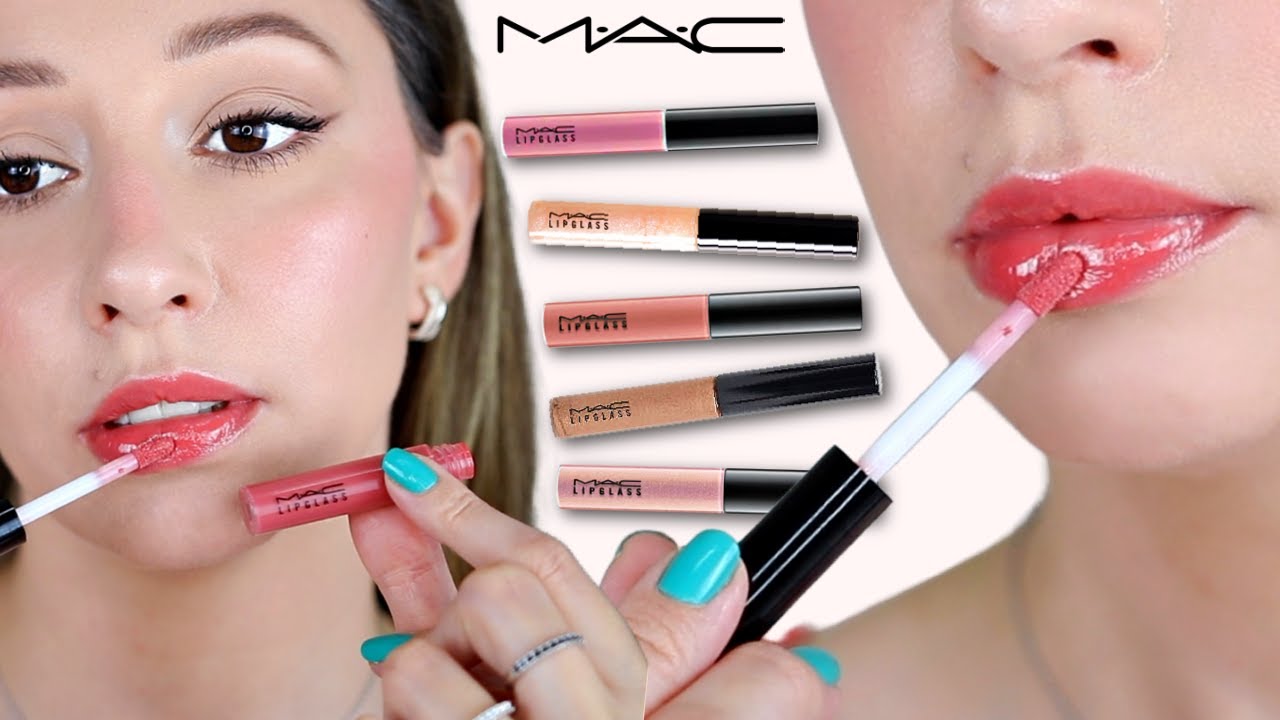 I swatched my Collection of Mac lip glosses