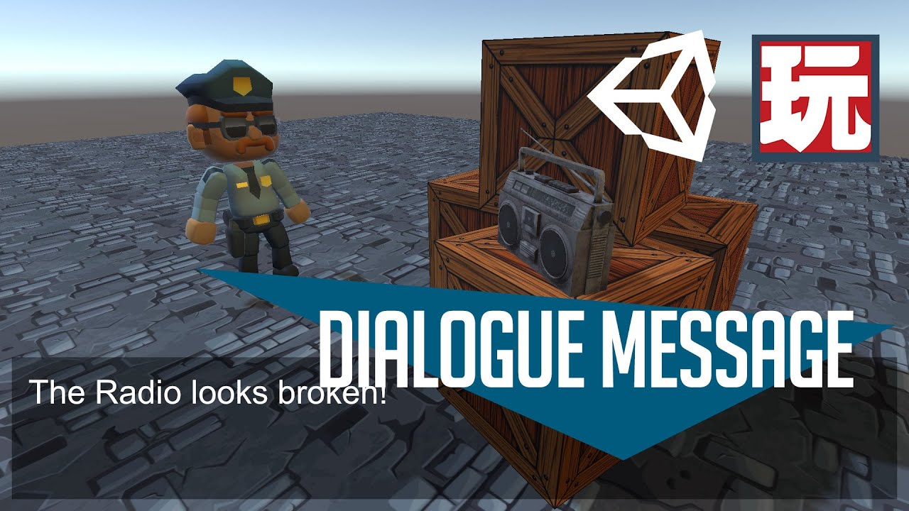Dialog Message using Unity & Playmaker