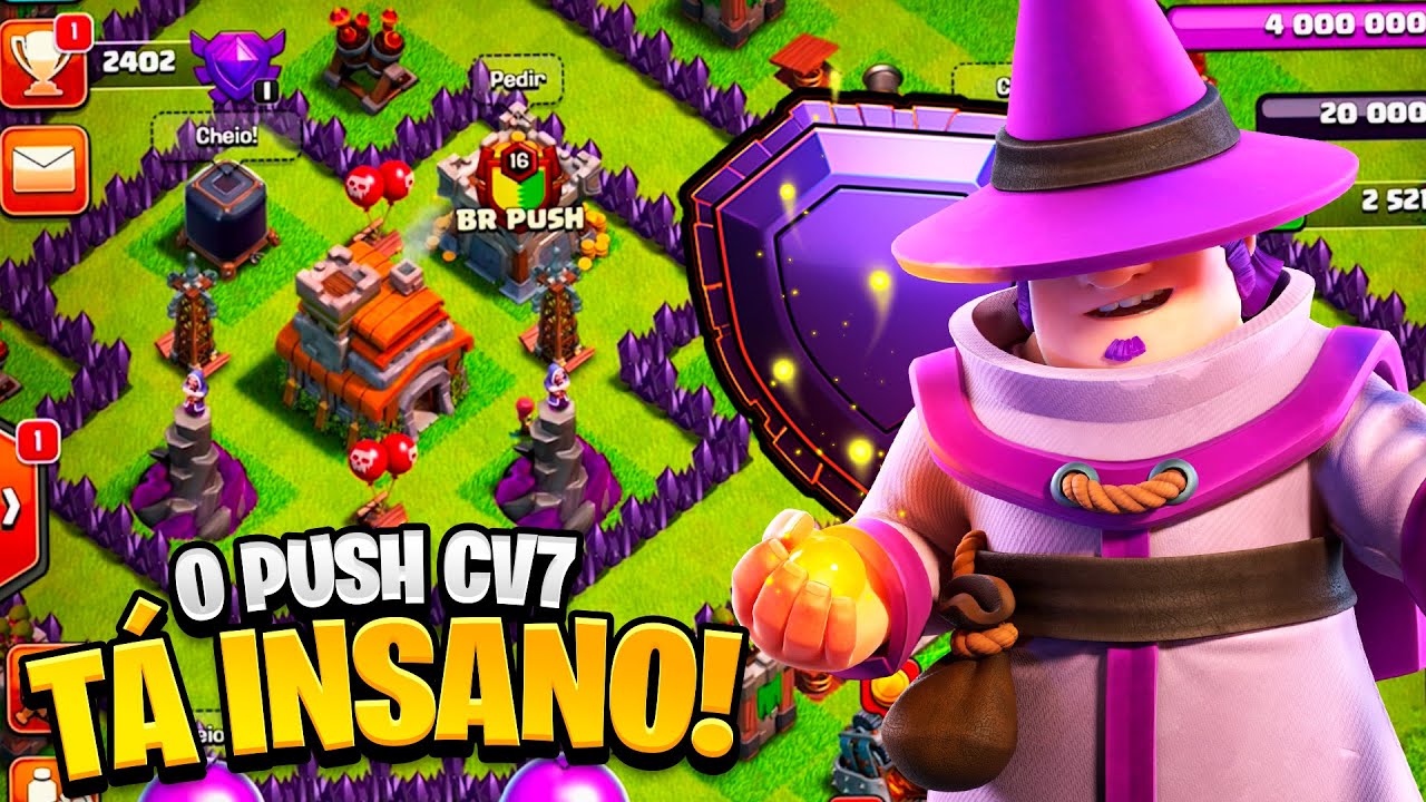 É MUITO FÁCIL SUBIR NO PUSH CV7 LENDÁRIO DESSE JEITO!! CLASH OF CLANS