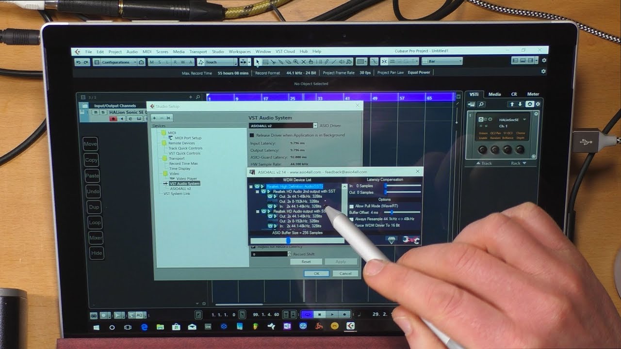 Tackling latency and setting up audio on the Surface Pro