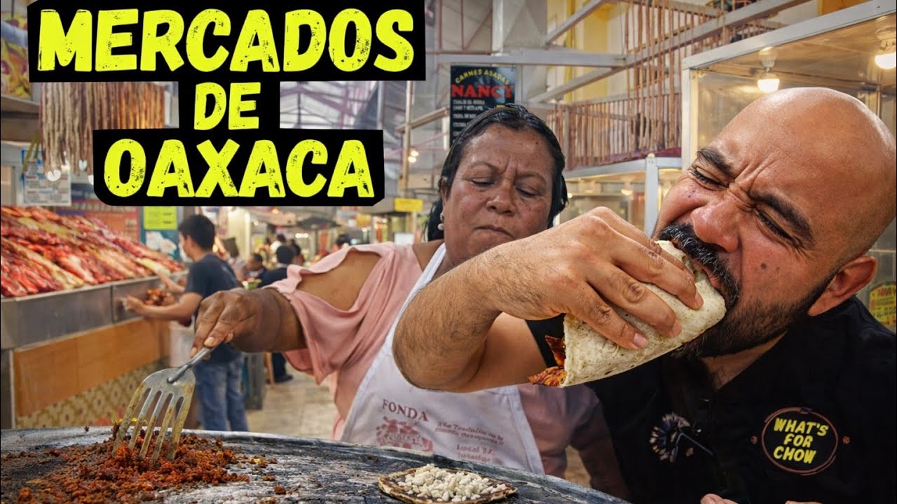 Asi son los mercados de OAXACA!-El famoso Pasillo de Humo y Fonda Floresita.