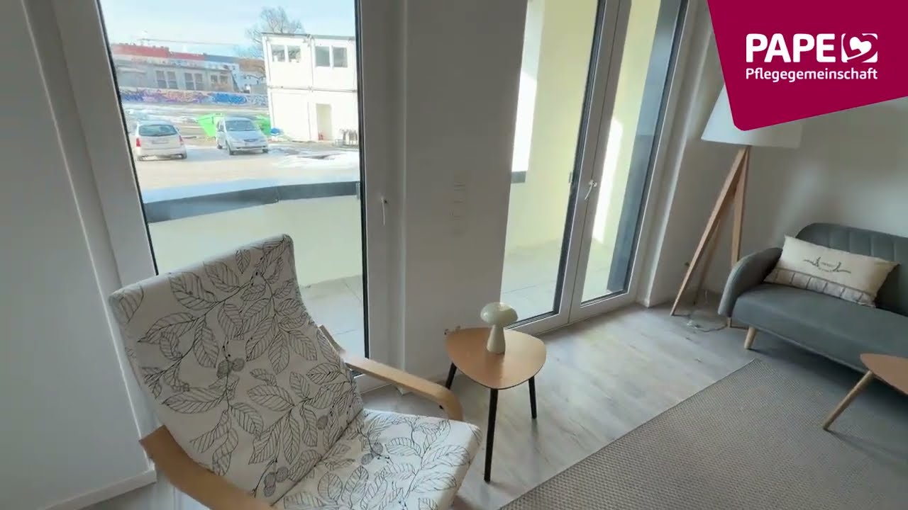 Mehrgenerationsquartier am Jakobsgraben - Virtueller Wohnungsrundgang 2-Raum-Wohnung