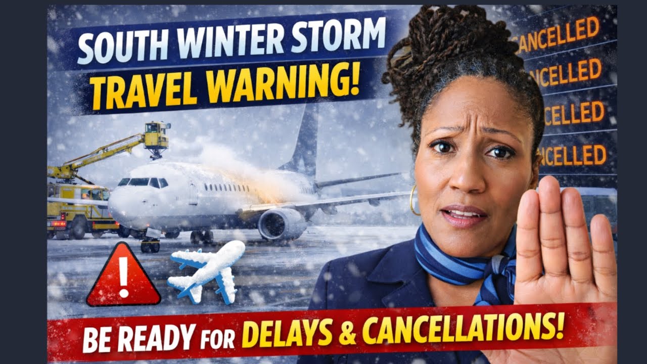 South Winter Storm Travel Warning ❄️✈️ Delays, Cancellations, Crew Timeouts (Flight Attendant Tips)