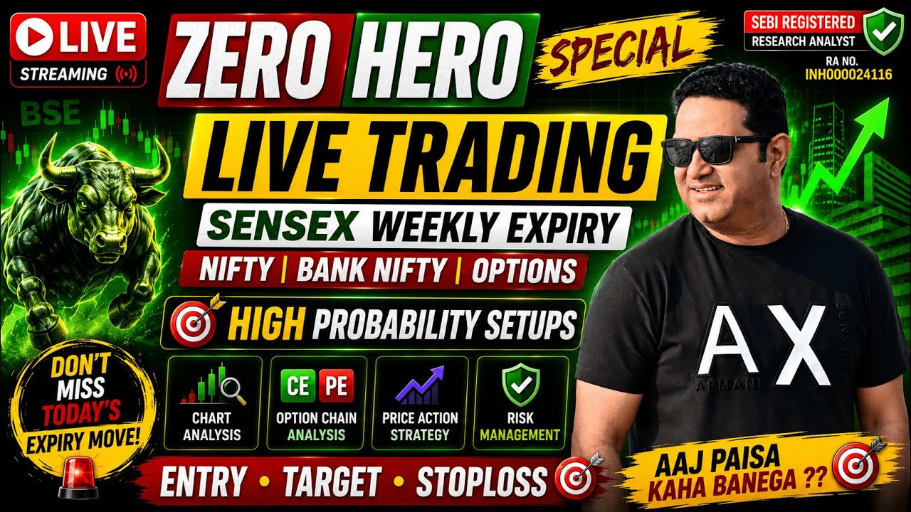 Hero Zero Trade Nifty SENSEX | Live Trading | Banknifty Analysis | 18-June | #livetrading