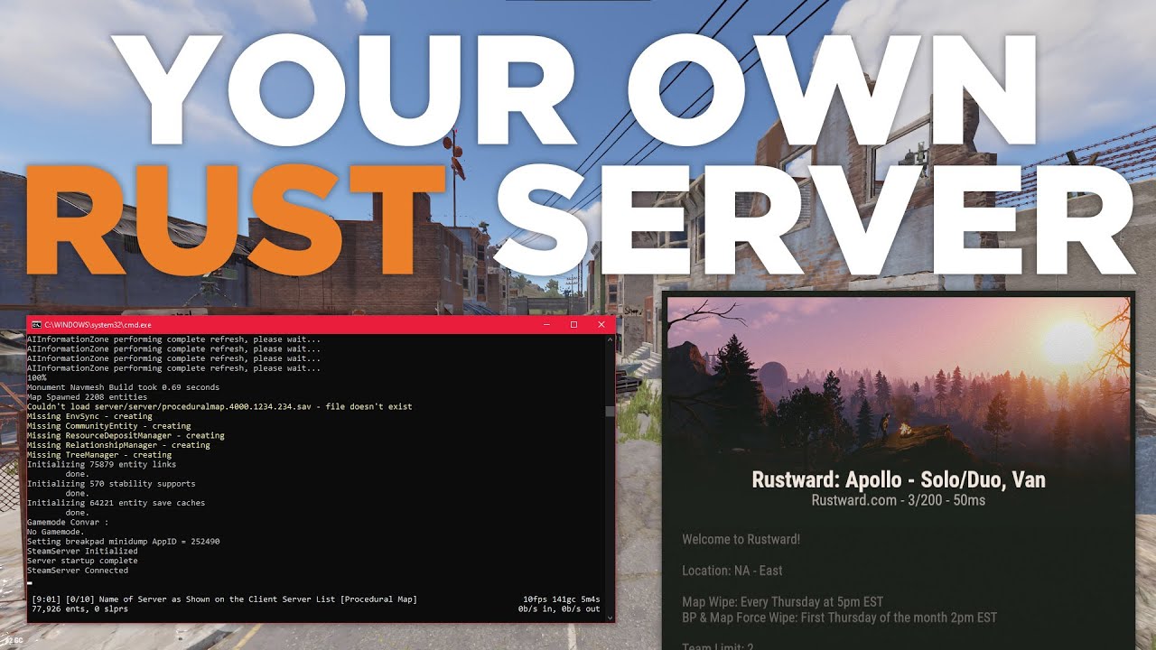 How To Create A Rust Server On Windows!