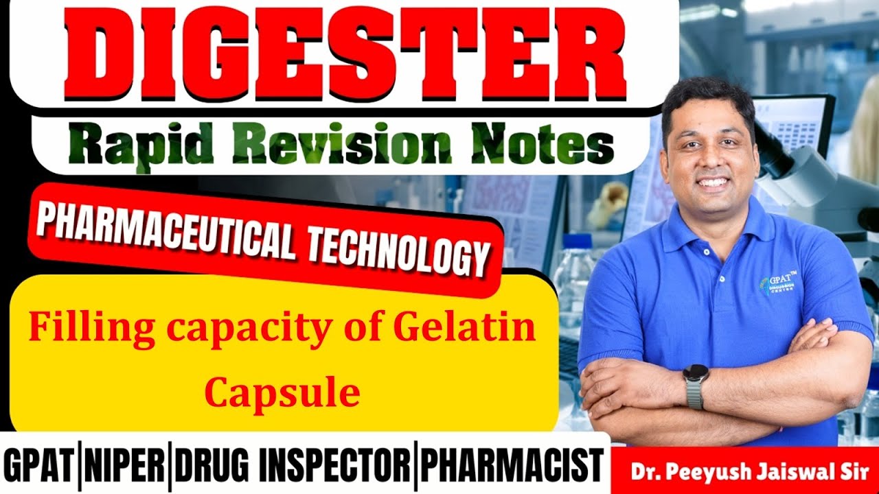 D-54 | Filling Capacity Of Gelatin Capsule- Technology | Rapid reviosion notes ##important