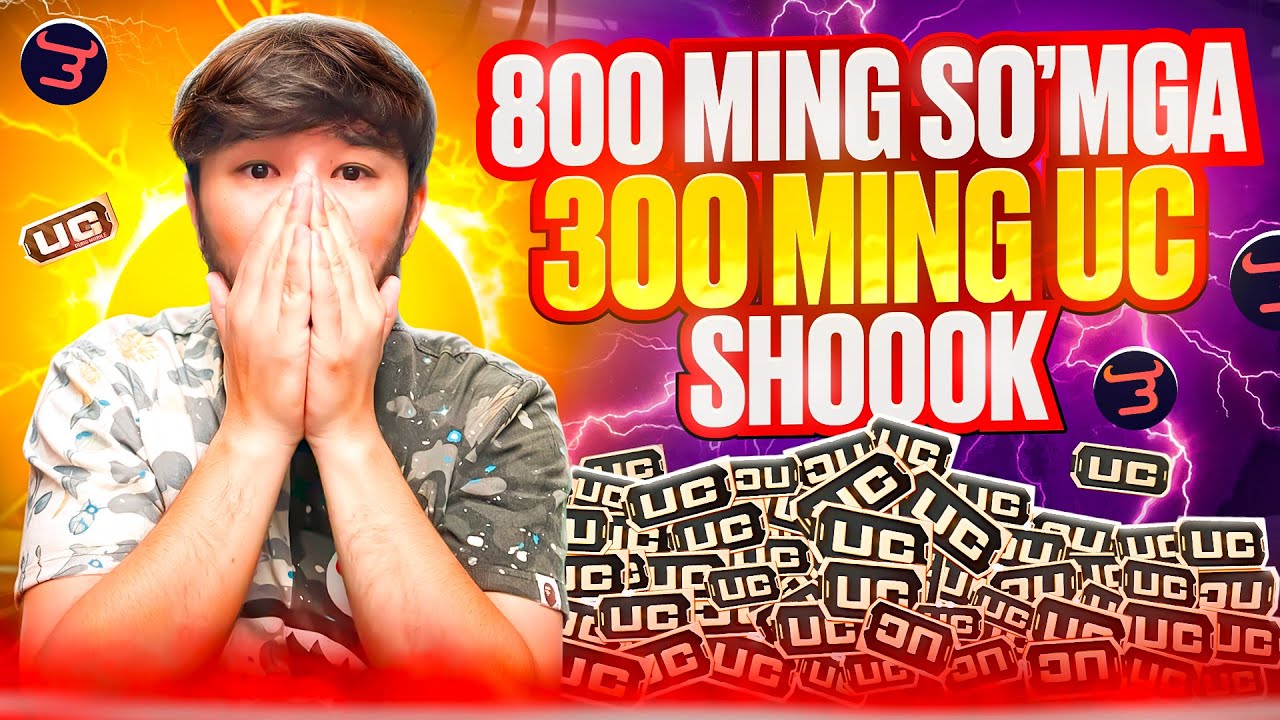 800 MING SO'MGA 300.000 MING UC SHOOOOK 😱 - PUBG MOBILE!!!