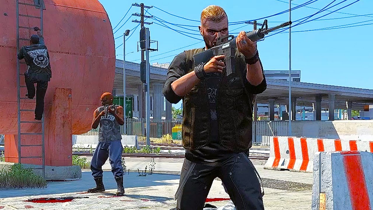 The Lost MC vs Triads | GTA 5 NPC Wars 97