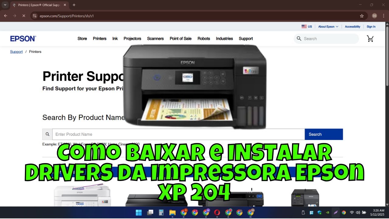 Como BAIXAR e INSTALAR DRIVERS da Impressora Epson XP 204