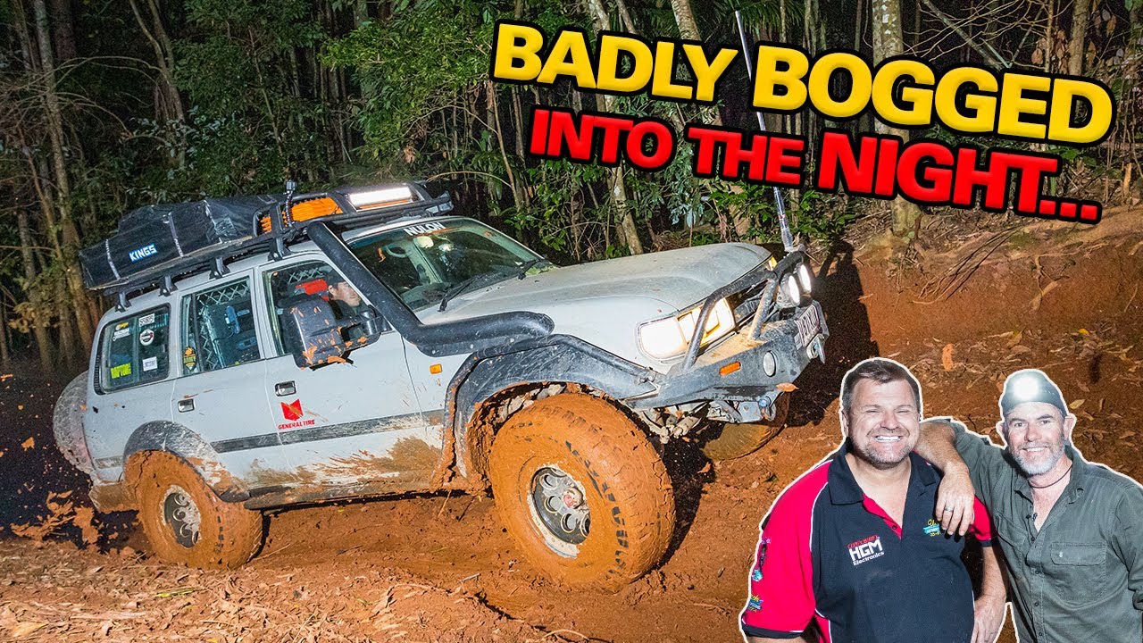 STUCK on the side of a 4x4 mountain... Winching to MIDNIGHT - Best 4WD tracks near Brisbane