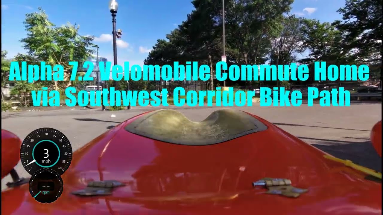 Alpha 7.2 Velomobile Commute Home via SW Corridor Bike Path