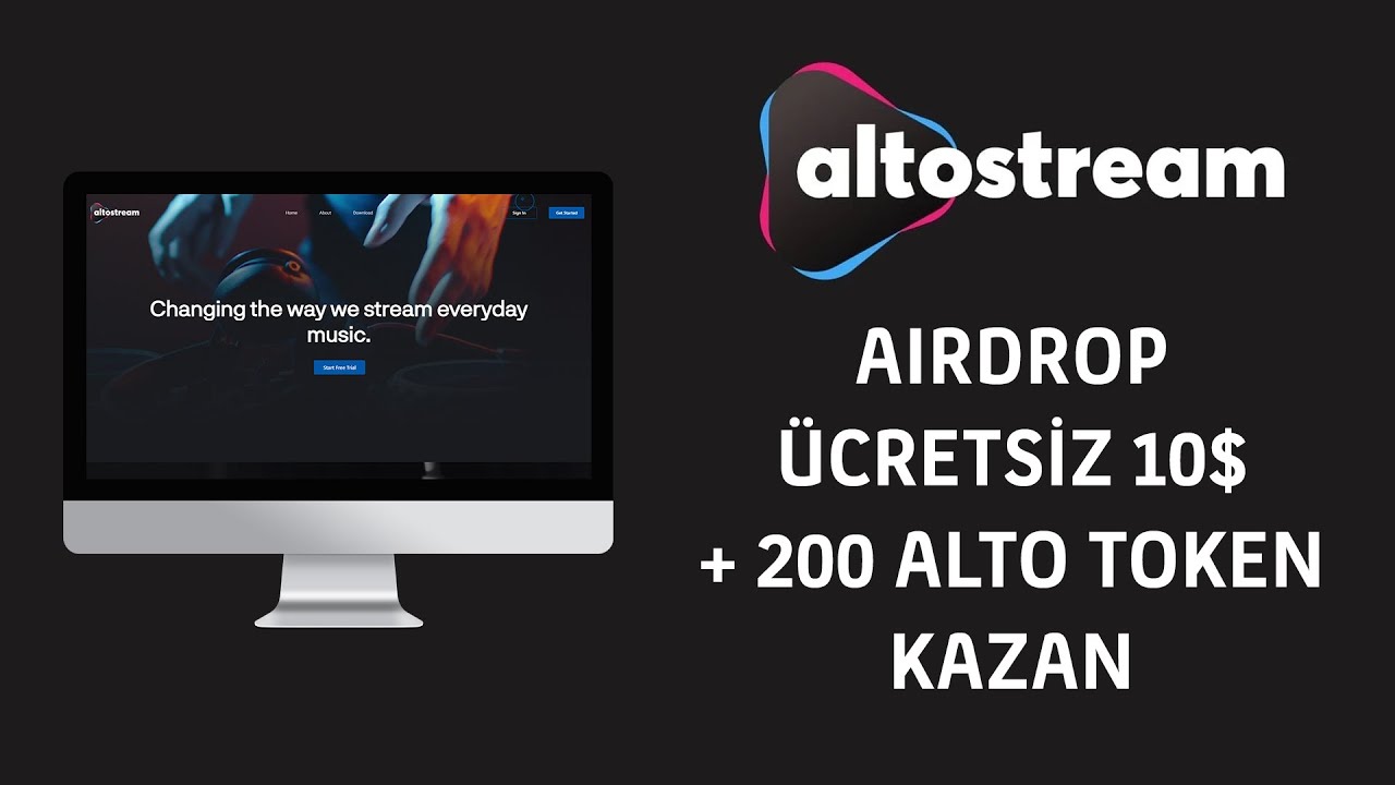 🎧 ALTOSTREAM WALLET AIRDROP 🎁 &Uuml;CRETSİZ 10$ + 200 ALTO TOKEN KAZAN 🤩