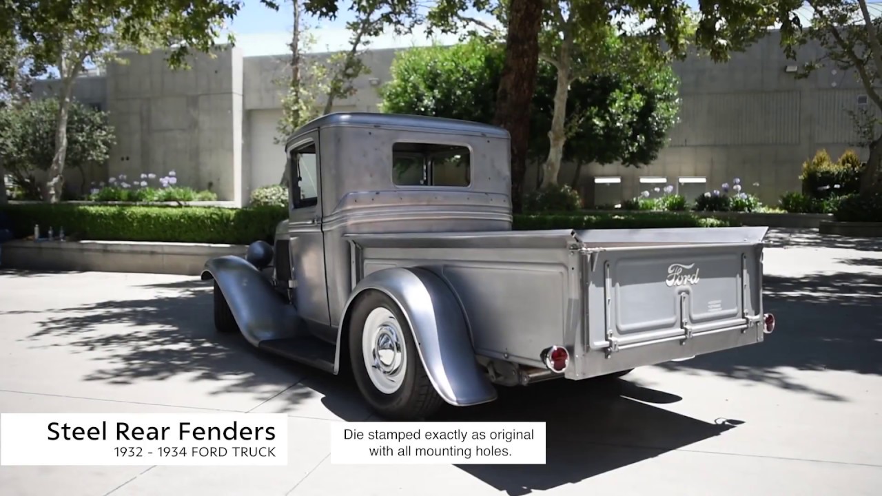 Steel Rear Fenders for 1932 - 1934 Ford Truck