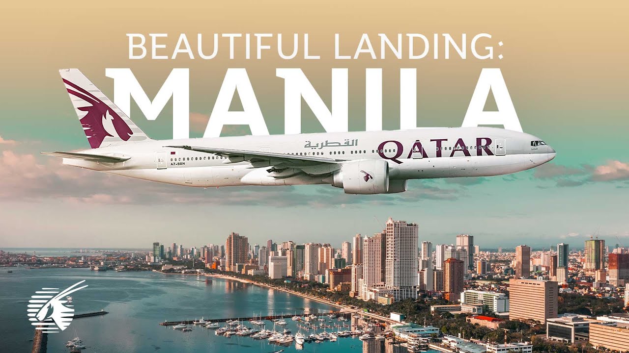 Beautiful landing in Manila, Philippines (4K)