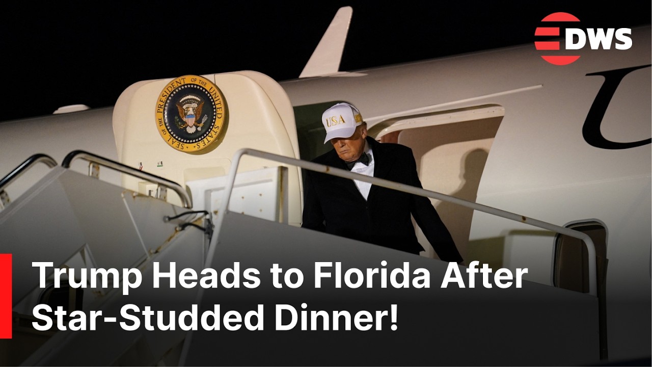 FULL EVENING DEPARTURE: Trump Flies from Joint Base Andrews to Florida  | AC1Z