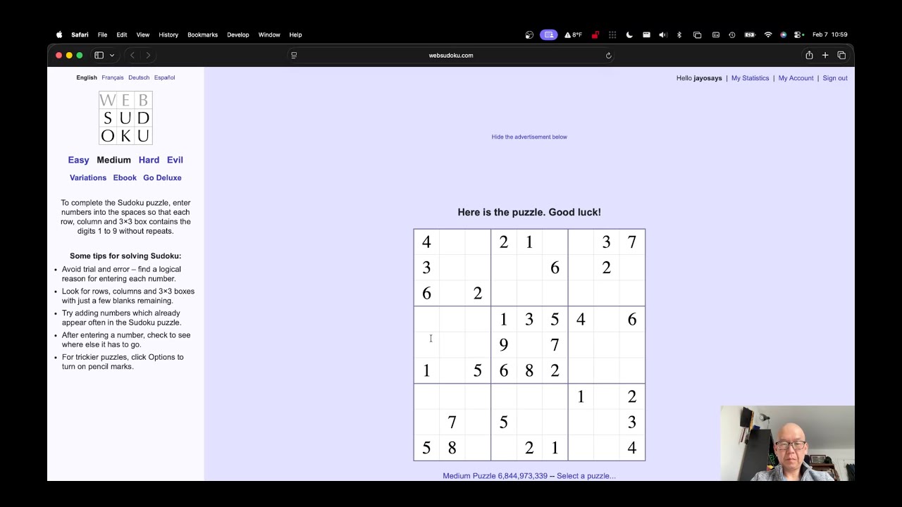 Daily Sudoku Challenge 2026-02-07