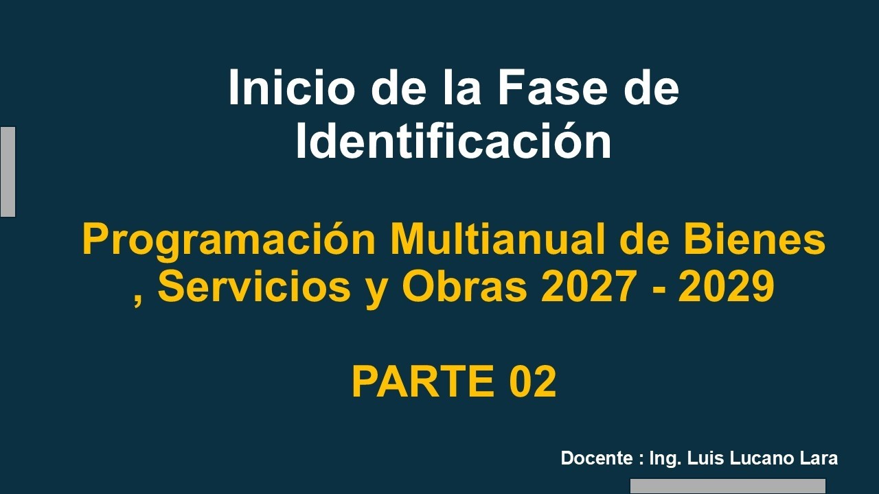 FASE DE IDENTIFICACION - PMBSO 2027 - 2029