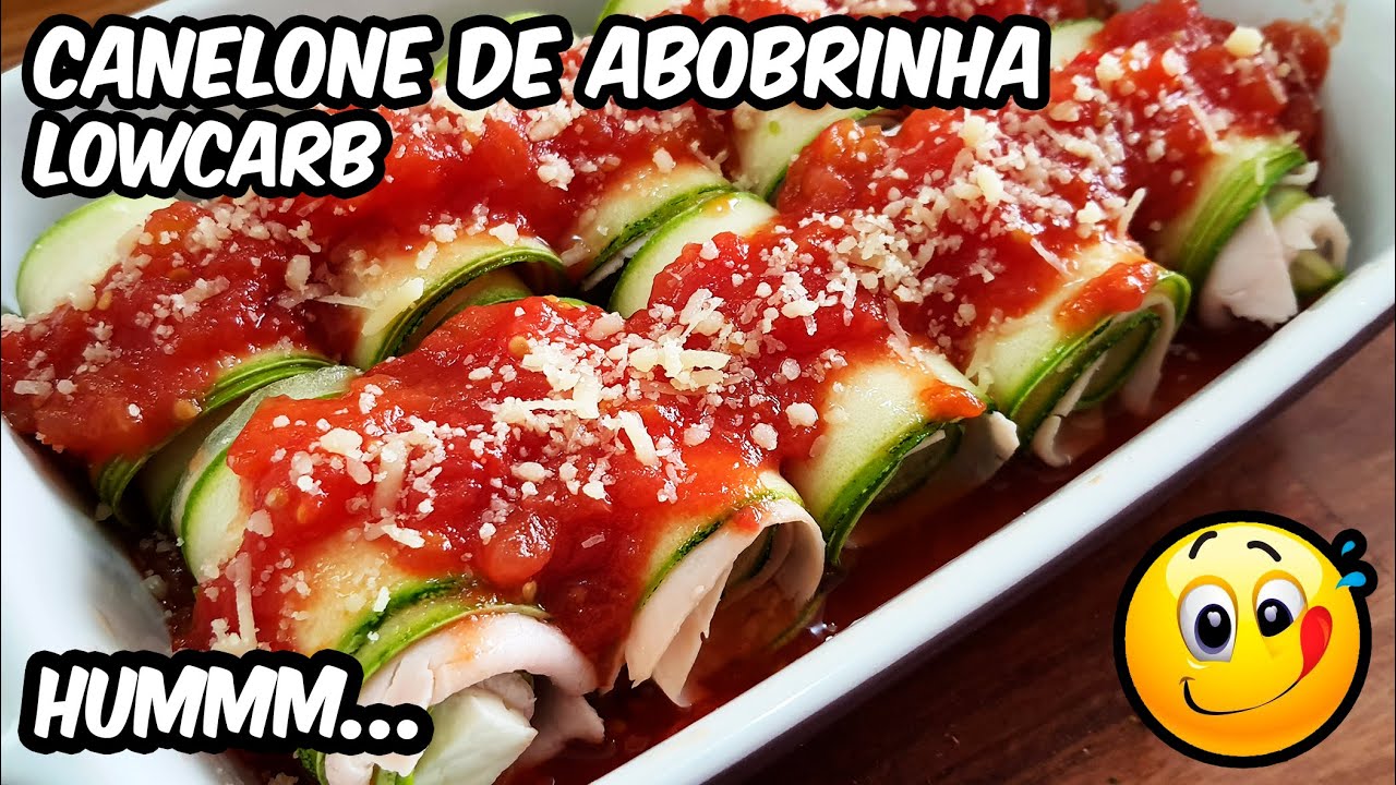 CANELONE DE ABOBRINHA E PEITO DE PERU | Receita LowCarb | APENAS 3 INGREDIENTES