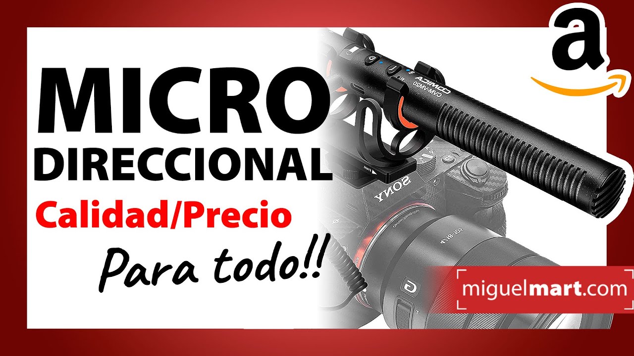 Mejor Micrófono DIRECCIONAL para vídeo con DSLR  🔴  COMICA CVM-VM20 (Español)  Calidad Precio