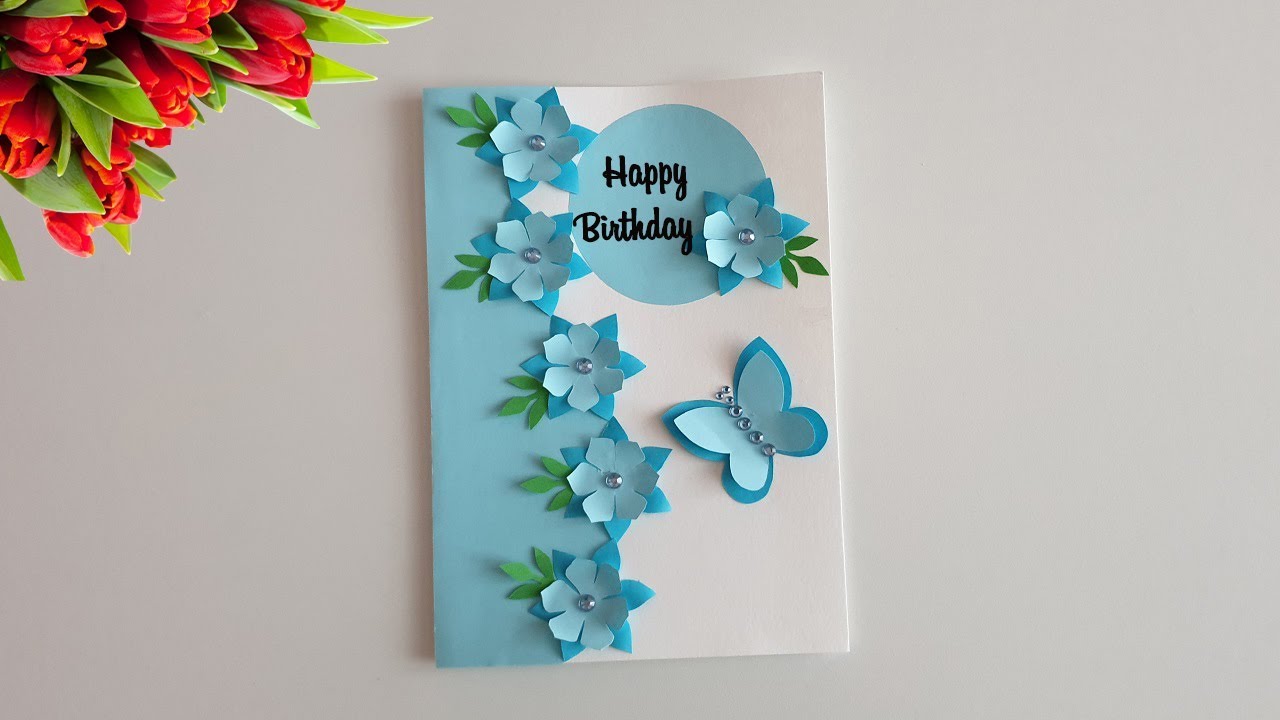 Handmade Birthday Card Idea / DIY Greeting Cards for Birthday / NinTe DIY