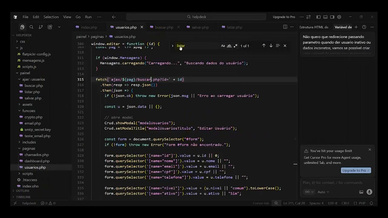 Desenvolvendo Sistemas com IA - Aula 51 - Editando os dados - Módulo 02