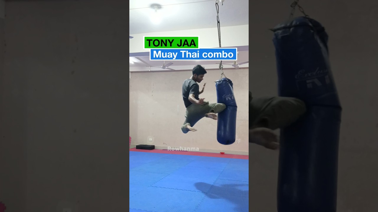 Tony Jaa / Muay Thai combo #tutorial #kick #muaythai #taekwondo #karate #kickboxing #short #ytshort
