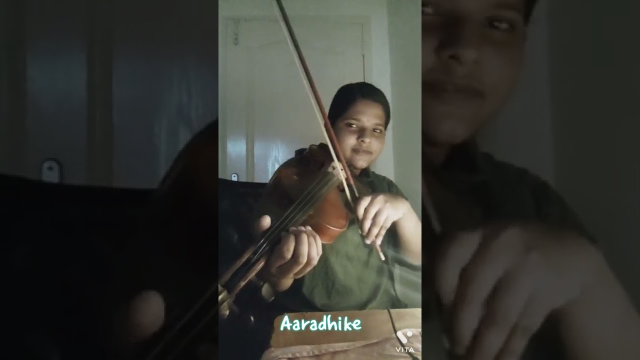 Aaradhike violin cover by malavika #ambili #soubinshahir #tanviram #madhuvanthii