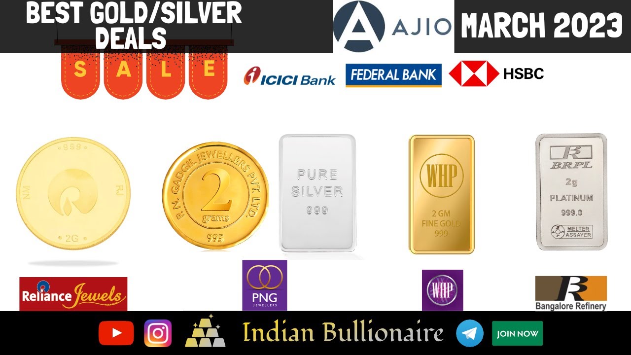 Where To Buy Gold Silver Coins & Bars CHEAPEST In India | March 2023 AJIO | Indian Bullionaire