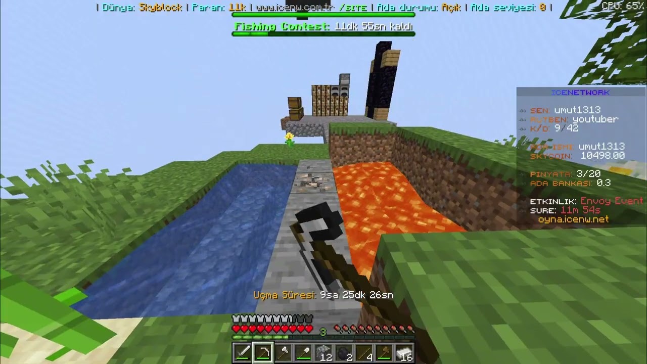 bugün skyblock adamı geliştirdim #skyblock #icenetwork