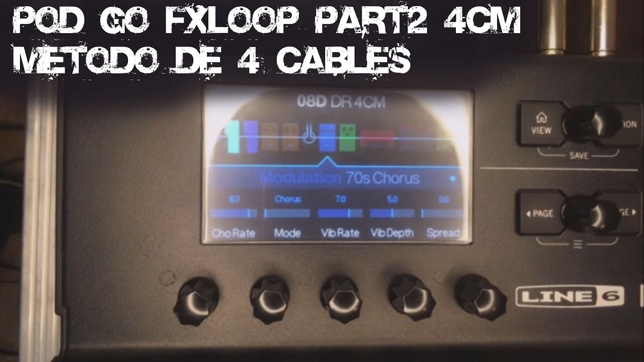 Line6 Pod Go Fx Loop Part 2 4CM - Metodo de 4 Cables