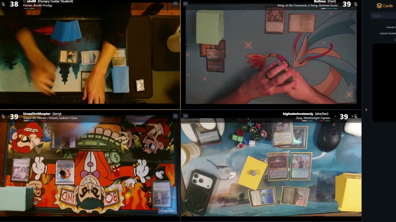 Feb Crit League Cedh: Kinnan vs Aang vs Sisay vs Tnk