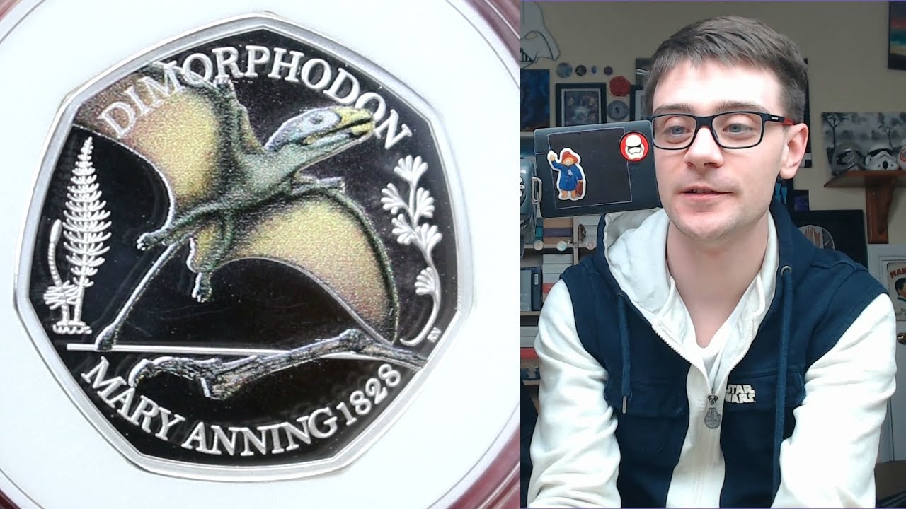Dimorphodon Dinosaur 2021 50p Coin!!! Silver and BUNC!!!